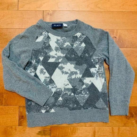 Gray crewneck boys sweater size S (5/6) - Picture 1 of 2